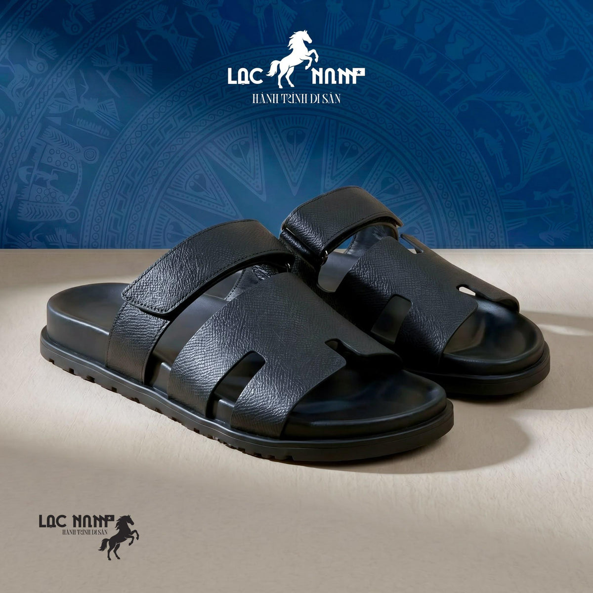 [Flash Deal] Dép Lạc Nam Legacy Sandal Élite Màu Xanh Denim Classic Cổ Điển Tôn Trọng, Dép Nam Mùa Hè