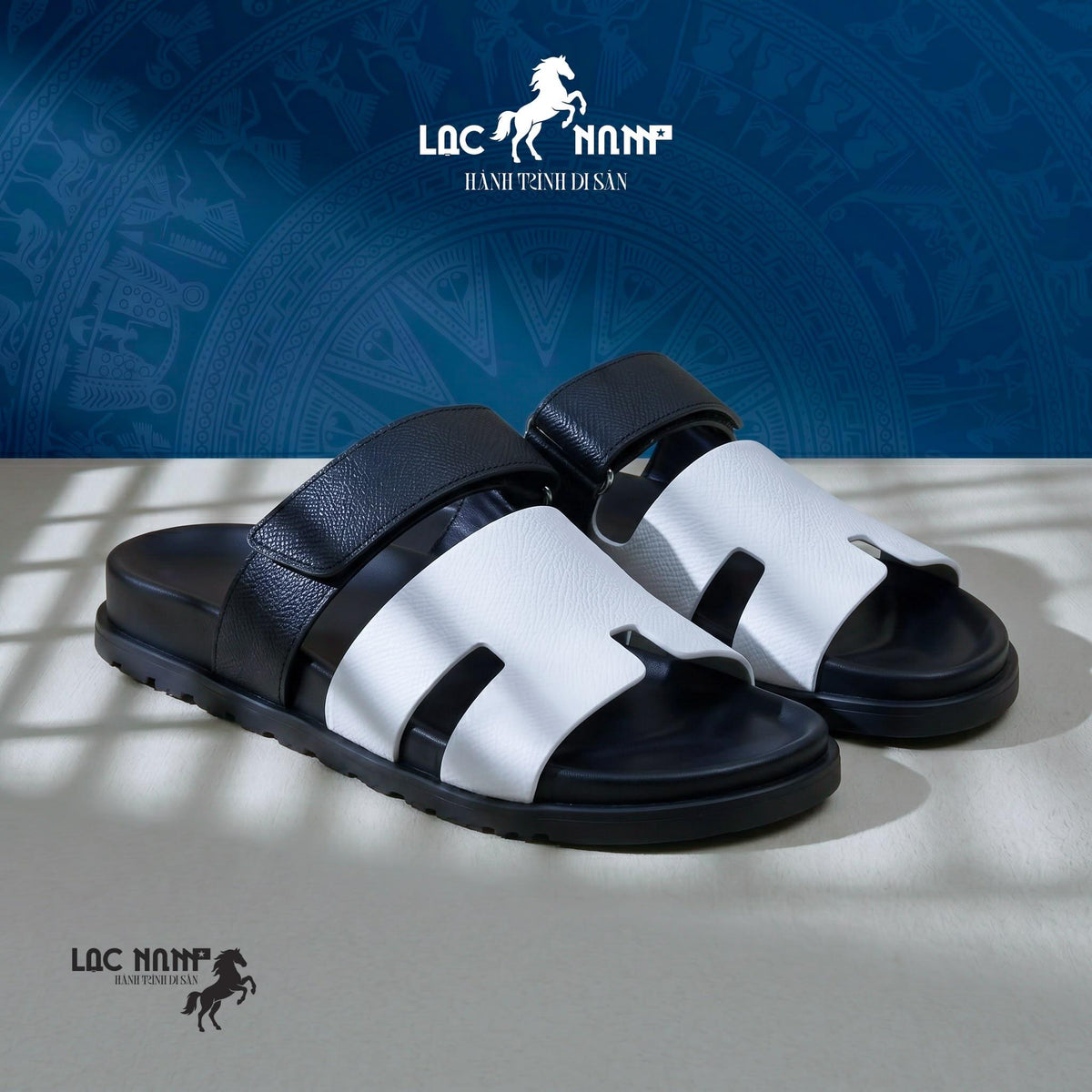 [Flash Deal] Dép Lạc Nam Legacy Sandal Élite Màu Xanh Denim Classic Cổ Điển Tôn Trọng, Dép Nam Mùa Hè