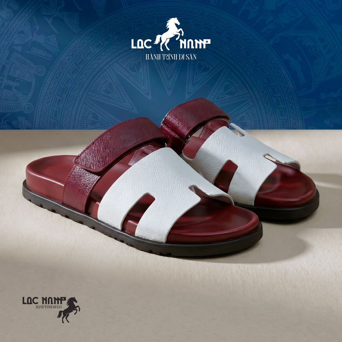 [Flash Deal] Dép Lạc Nam Legacy Sandal Élite Màu Xanh Denim Classic Cổ Điển Tôn Trọng, Dép Nam Mùa Hè