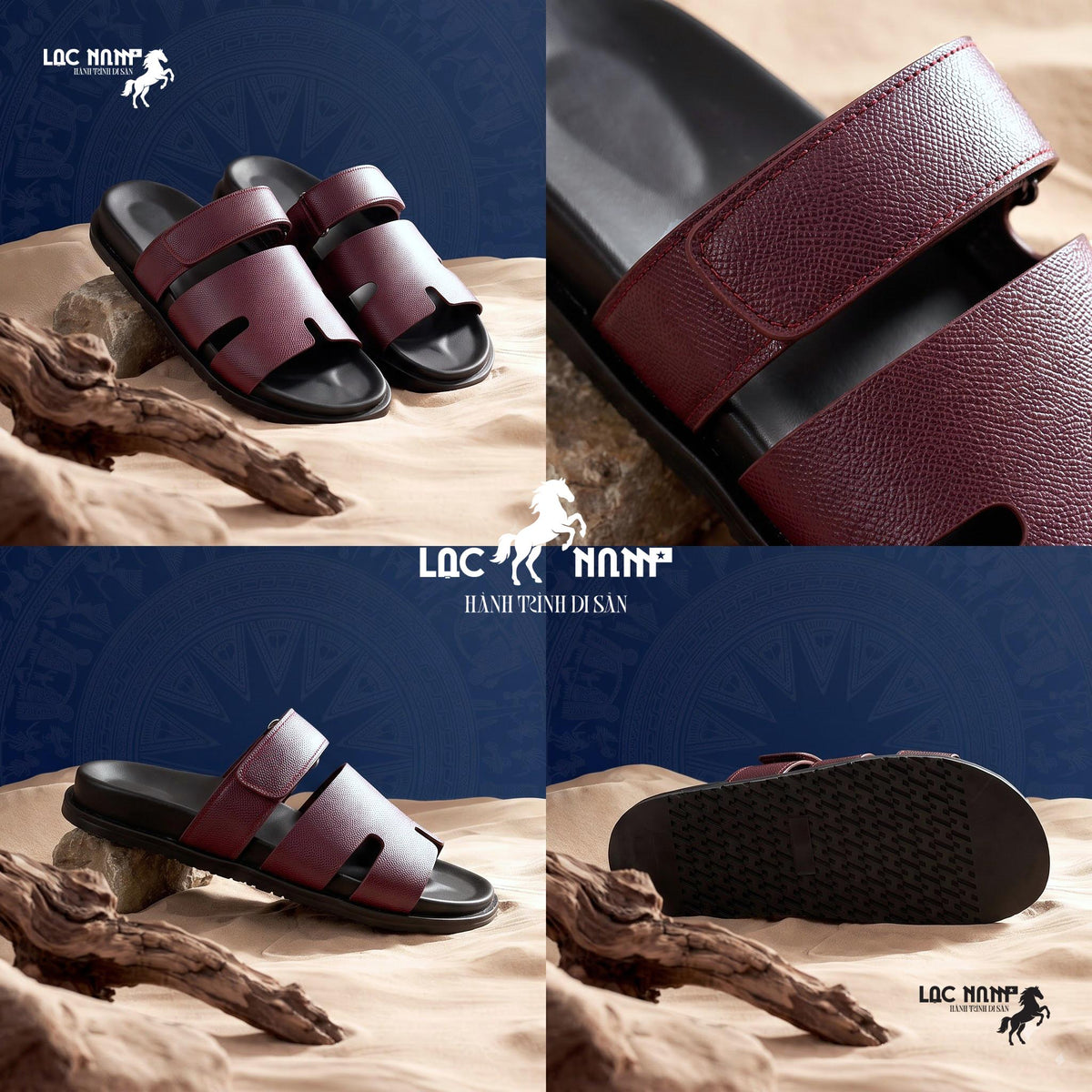 [Premium] Dép Lạc Nam Legacy Sandal Élite Màu Đen Classic Cổ Điển Tôn Trọng, Dép Nam Đi Biển