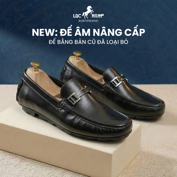 [Premium] Giày Mocassin Thăng Long - Da Trơn Màu Nâu/Đen Đế Âm, Chất Da Mềm Mại, Đế Cao Su Giày Nam Đẹp 2026
