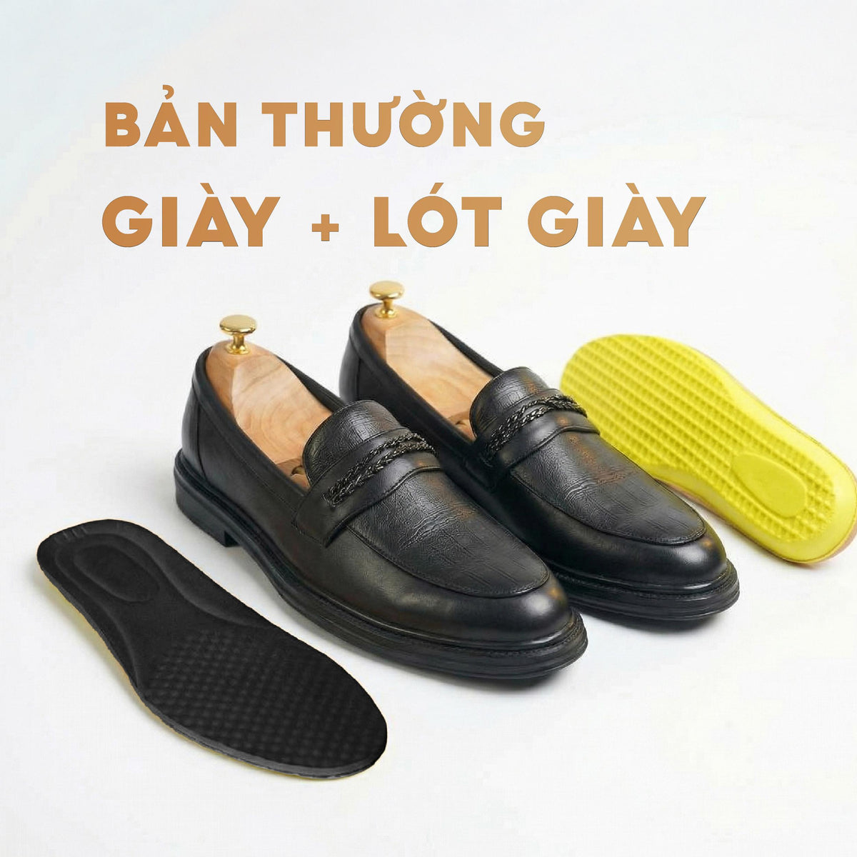 Giày Loafer Nam Lạc Nam Signature Chữ Thập Tăng Chiều Cao 4,5cm
