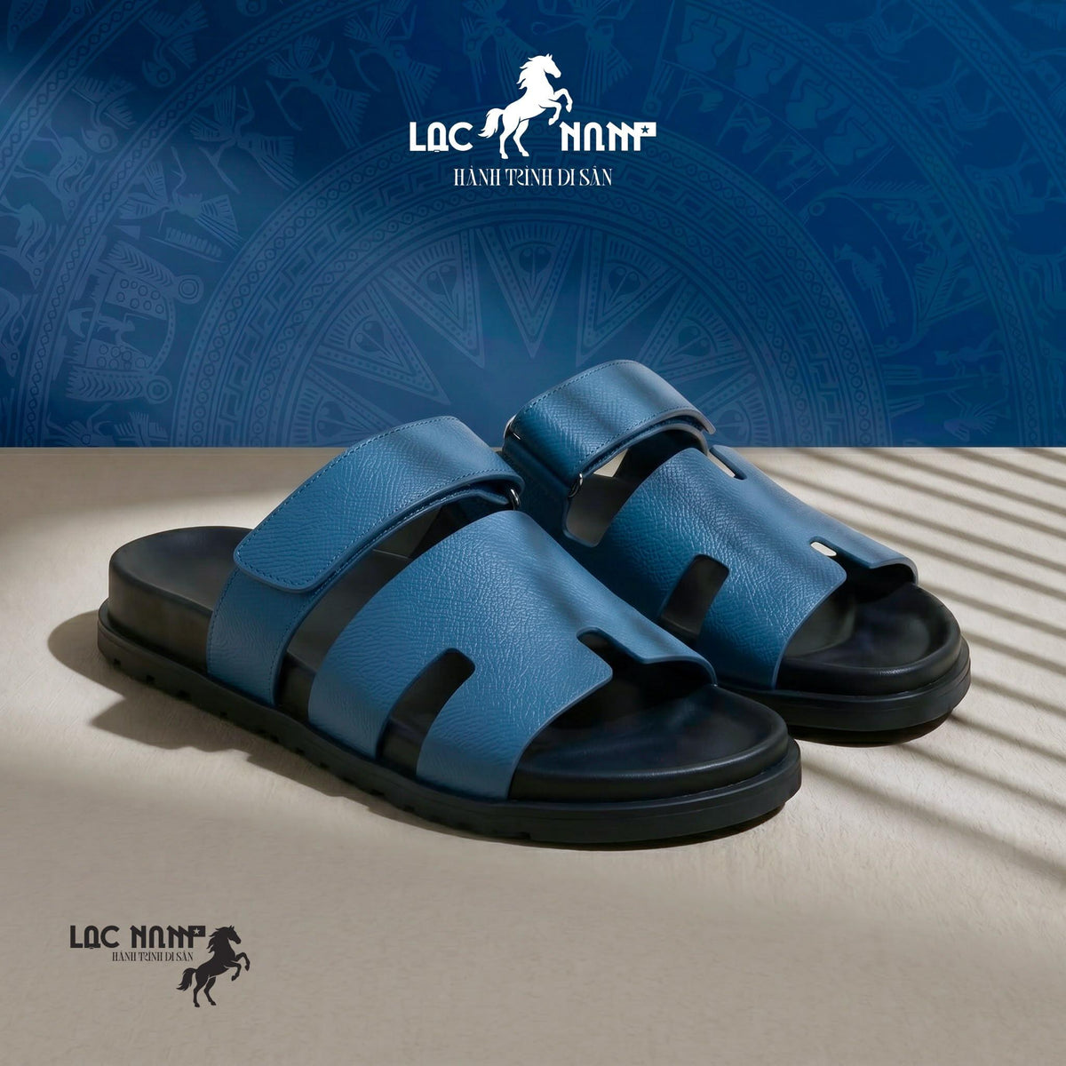 [Flash Deal] Dép Lạc Nam Legacy Sandal Élite Màu Xanh Denim Classic Cổ Điển Tôn Trọng, Dép Nam Mùa Hè